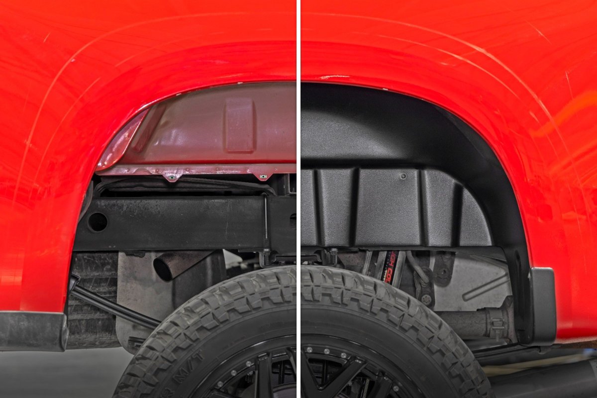 Chevrolet Silverado 1500 Rear Wheel Well Liners - Rough Country - Rough Country - Black - '19-'24